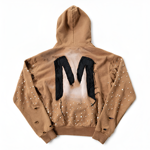Custom <b>Studded</b> Zip Up Hoodie Vintage Washed Streetwear Long Sleeve Casual Sweatshirt <b>for</b> <b>Men</b> and Women Wholesale OEM ODM Factory - Product Image 2