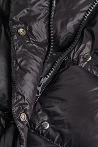 แจ็คเก็ตขนเป็ดหนัง PU มีฮู้ดคอปกตั้งสำหรับผู้ชายและผู้หญิงสไตล์สตรีทใหม่2025 - Product Image 6