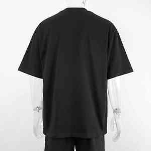 เสื้อยืดแฟชั่นโอเวอร์ไซส์สำหรับผู้ชายผ้าฝ้าย100% 320gsm 300gsm ออกแบบได้ตามต้องการ - Product Image 3