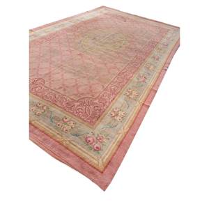 Tapis en laine noué à la main Aalam, motif médaillon rouge-orange, kilim abstrait fait main pour la maison, 9x12 rectangulaire, idéal pour adolescents, entrée et couloir - Product Image 2