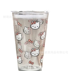 แก้วแก้วใสทนความร้อนขนาดใหญ่ลายแมวเต็มจอ สำหรับนม กาแฟ น้ำผลไม้ อาหารเช้า - Product Image 5