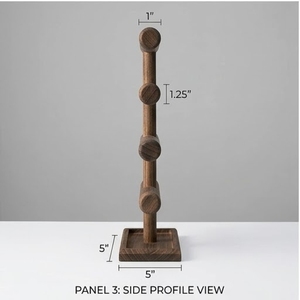 Eco-friendly Wooden Jewelry Display Stand 18x12 Inch Rustic Modern Multi Functional Organizer for <b>Bedroom</b> Home <b>Decor</b> - Product Image 4