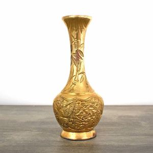 Luxury Mid Century <b>Tall</b> Brass Flower Vase Engraved and Embossed Custom Design European Style Handmade Metal Flower Vase on Sale - Product Image 4