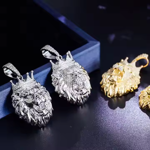 Colgante de Plata de Ley 925 con Diseño de León, 2 Pulgadas, para Hombre, Estilo Hip Hop, Brillante, para Fiestas - Product Image 6