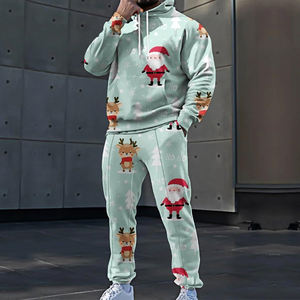 Hot 2024 nouveau survêtement en gros imprimé sweat à capuche 2 pièces sport hommes survêtement de gym deux pièces survêtements survêtement - Product Image 6