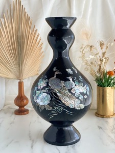Florero con incrustaciones de madreperla elegante y moderno, pieza decorativa hecha a mano para sala de estar y dormitorio de lujo, decoración del hogar - Product Image 6