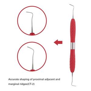 Ensemble de curettes dentaires à double extrémité en acier inoxydable, instruments manuels avec poignée en silicone antidérapante - Product Image 6