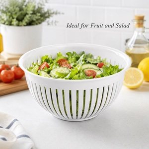 Large Transparent <b>Plastic</b> Fruit Bowl 5.6L Non-Toxic Eco-Friendly Dishwasher Safe for Salad Vegetable Serving and <b>Kitchen</b> Use - Product Image 5