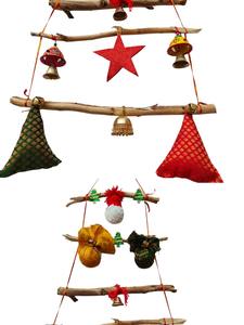 Arbre de Noël moderne, décor de Noël en bois Décoration murale de Noel Décor de Noel Angel tree topper,Boho Christmas ornaments Holid - Product Image 6