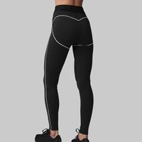 Ropa deportiva para mujer Entrenamiento de alta calidad Fitness Conjunto de mallas a rayas de 2 piezas Sujetador de yoga personalizado y conjunto de mallas