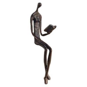Estatuilla de chica bailando escultura abstracta objeto portátil para vajilla estatua de bailarina de mujer esculpida hecha a mano - Product Image 2