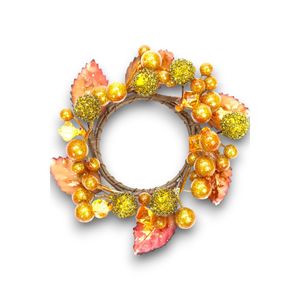 Porte-bougie Annaflower, couronne, décoration de table artisanale de luxe, 13 cm - Product Image 1