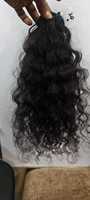 Remy Rambut India Berkualitas Tinggi Single Donor Machine Double Wefted Natural Curly Bebas Kimia 100g Semua Warna