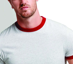 Logotipo personalizado Ringer Shirt Cuello redondo Contraste Trim Algodón Ringer Tee Estilo vintage Camiseta Unisex Fabricante de ropa al por mayor - Product Image 1