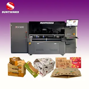 Sunthinks Automação Grande Formato Carton Boxes Printing Machine Digital Inkjet Single Pass Impressora De Papelão Ondulado