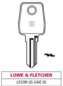 Chiave in ottone Lf23r (g. Vae 0) Lowe & Fletcher - Product Image 1