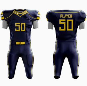 ชุดกีฬาระบายอากาศได้ดีชุดฟุตบอลอเมริกันได้รับความนิยมสูงสุดพร้อมพิมพ์ซับลิเมชันสำหรับกีฬาบนผ้าโพลีเอสเตอร์ - Product Image 3