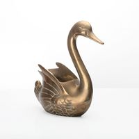 Sculpture de canard artisanale en laiton de haute qualité, moderne, pour la décoration de la maison et du jardin, cadeau de Noël