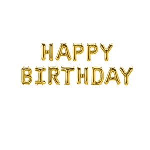 Ballon doré Joyeux Anniversaire 45CM 12 pièces par sac Décoration de fête - Product Image 1