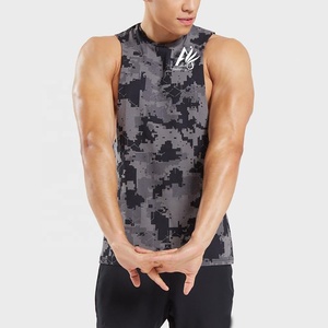 Venta al por mayor de ropa deportiva personalizada sin mangas de los hombres de algodón suave Fitness Tank Top Hip Hop estilo gimnasio camisetas OEM personalizado - Product Image 1