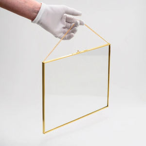 Cadre Photo en verre en laiton de haute qualité Design Vintage support Photo à la main forme carrée concepteur nouveau cadre Photo en métal en verre - Product Image 5
