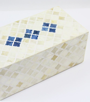 Boîte à bijoux rectangulaire artisanale en nacre, style nordique moderne, organisateur de rangement décoratif pour salon, salle de bain, cadeau