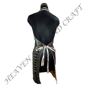 Delantal de Sari de algodón reciclado hecho a mano Kantha Vintage Floral, delantal de cocina, delantal para mujer, regalo de inauguración de la casa de Jaipur, India - Product Image 3