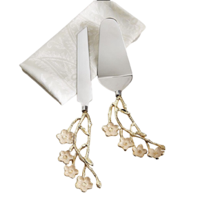 Ensemble de couverts en acier inoxydable poli miroir artisanal avec manche blanc, couteau à gâteau très vendu, décoration de cuisine pour le Nouvel An - Product Image 5