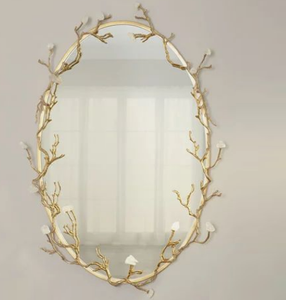 Miroir mural élégant en aluminium avec cadre en métal design luxueux pour chambre à coucher et salle de bain Décoration intérieure - Product Image 5