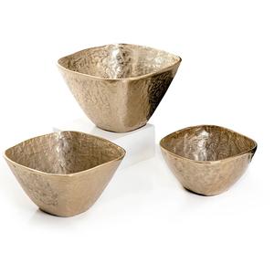 Ensemble de trois bols à chocolat carrés, finition dorée, bol à bonbons décoratif, qualité supérieure, fait à la main, nouveau bol à chocolat - Product Image 1