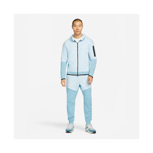 Nuevo Chándal Deportivo para Hombre, Corte Ajustado, Casual, Invernal, Sostenible, Transpirable, de Poliéster, con Paneles Negros Lisos y Cierre de Cremallera - Product Image 1