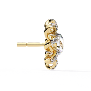 Pendientes de Oro Brillante de 18K con Diamante Cultivado en Laboratorio, Pendientes de Diamantes Premium - Product Image 1