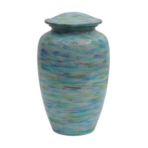 Urnes funéraires classiques en aluminium pour adultes en marbre avec revêtement transparent urnes funéraires en métal fini émail pour cendres humaines - Product Image 5