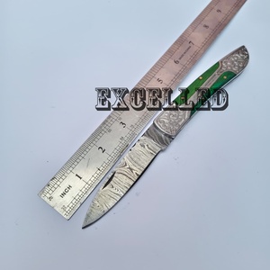 มีดพับดามัสกัสทำมือด้ามไม้ pakka ปรับแต่งได้หลากหลายใช้งานกลางแจ้งมีดตั้งแคมป์ - Product Image 6