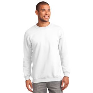 350gsm plaine personnalisé Crewneck sweat Basics, coton mélangé pull à manches longues sweat-shirt blanc polaire sweats pour hommes - Product Image 5
