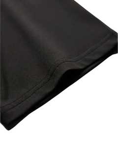 เสื้อยืดคอกลมแขนสั้นคอกลมผ้าคอตตอนสำหรับ100% เสื้อยืดคอกลมน้ำหนักเบาสีดำล้วน - Product Image 5