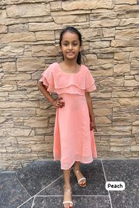 Heavy <b>Bubble</b> Georgette with Inner Presenting Designer Georgette Kids Wear Kurtis for Regular Wear From India - Product Image 4