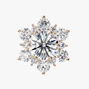 Flower Shape Round Cur Diamond 18k Gold Plated Wholesale Fancy Small Gold Earrings Ladies Earrings Designs for Party Girls - Product Image 4