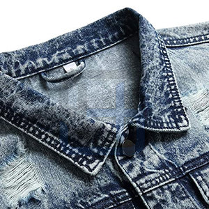 Factory Manufacturer New Arrival High Quality 100% Cotton Long Sleeve Men <b>Jeans</b> Jacket Customized Wholesale Quick Dry Breathable - Product Image 3