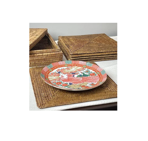 Napperon en rotin assiette de chargeur Unique napperon en rotin naturel Vaisselle de restaurant et occasions spéciales Prix le plus bas - Product Image 5