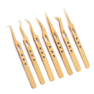 Venta al por mayor de pinzas ligeras para extensión de pestañas con logotipo personalizado, herramienta de accesorios de etiqueta privada de acero inoxidable para proveedores - Product Image 3