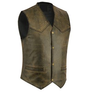 Chaqueta de Motociclista Reversible de Cuero Genuino para Hombre, Estilo Nuevo, Talla Grande, con Cadena de Metal - Product Image 1