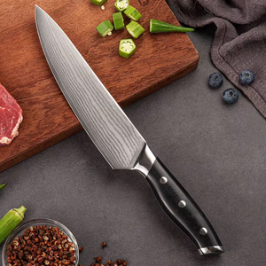 มีดเชฟเหล็กดามัสกัสญี่ปุ่นคุณภาพสูง ด้ามไม้ ล้างในเครื่องล้างจานได้ เหมาะสำหรับการเตรียมอาหารประจำวัน - Product Image 5