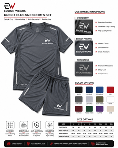 Conjunto Deportivo de Secado Rápido para Hombre, Camiseta Deportiva Transpirable de Manga Corta y Pantalones Cortos, Conjunto de Entrenamiento de Verano - Product Image 2