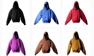 Sweat-shirt unisexe Kanye style molleton surdimensionné noir streetwear épaules tombantes lourd respirant uni 100% coton - Product Image 4