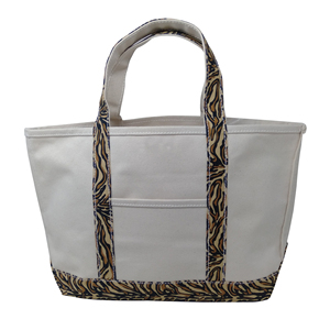 Sac de plage unisexe en toile bio personnalisé, de haute qualité, recyclé, design élégant à motif géométrique et bouton plume, logo personnalisé imprimé à l'écran - Product Image 6