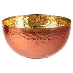 Cuenco para mezclar comida de cocina de artículos de Hotel, Color dorado en el interior y Color blanco en el exterior, cuencos para servir comida de diseño elegante al precio más barato - Product Image 4