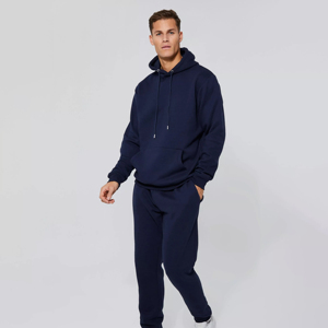 Men's 100% Cotton Sportswear <b>Tracksuit</b> Plus Size Solid Long Sleeve Winter Gym Wear Lightweight Streetwear Hooded Collar Cool - Product Image 2
