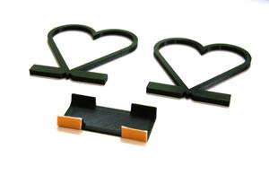 ที่ใส่ผ้าเช็ดปากรูปหัวใจสีดำ เหมาะสำหรับโต๊ะอาหาร เคาน์เตอร์ครัว และการตกแต่งโต๊ะแบบโรแมนติก ขายส่งจากอินเดีย - Product Image 2