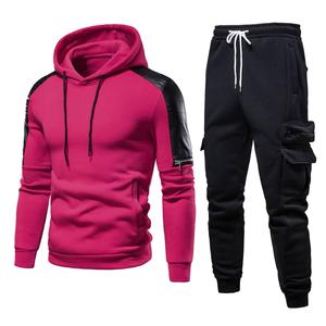 Chándales de algodón Ropa de hombre Entrenamiento Jogging Wear Servicio OEM Logotipo personalizado Pullover Con capucha Pantalones de manga completa Pantalones - Product Image 1